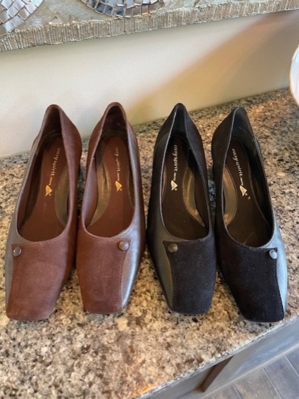 2 pairs Easy Spirit Leather/Suede pump